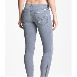 MOTHER The Looker Ankle Zip Stripe “On The Road Destroyed” Jeans Women's Size 25